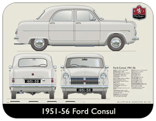 Ford Consul 1951-56 Place Mat, Medium